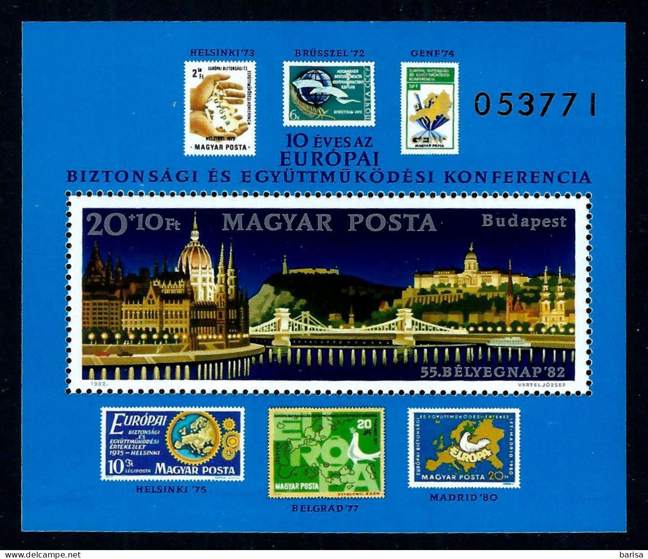 (A6) Hungary 1982: 10 Years Conference On European Security And Cooperation (CSCE) ** (MNH) - Europäischer Gedanke