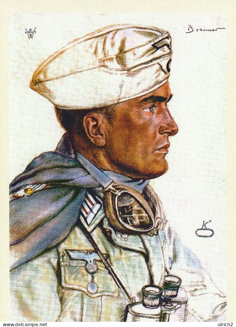 AK Oberleutnant D. Res. Dr. Dr. Harro Brenner - Künstlerkarte Willrich - 2. WK  (69024) - Guerra 1939-45