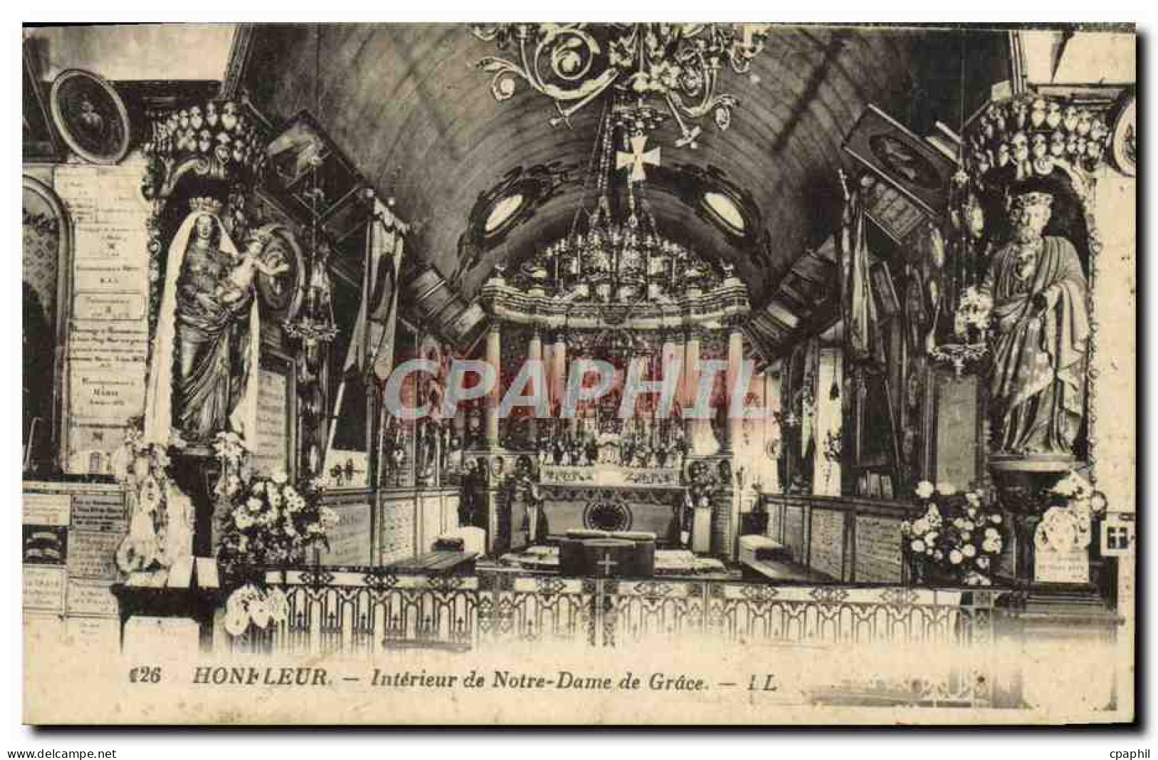 CPA Honfleur Interieur De Notre Dame De Grace - Honfleur