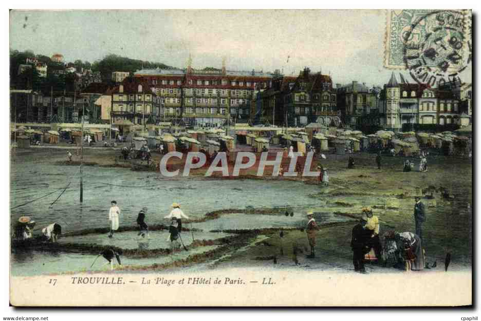 CPA Trouville La Plage Et L&#39hotel De Paris - Trouville