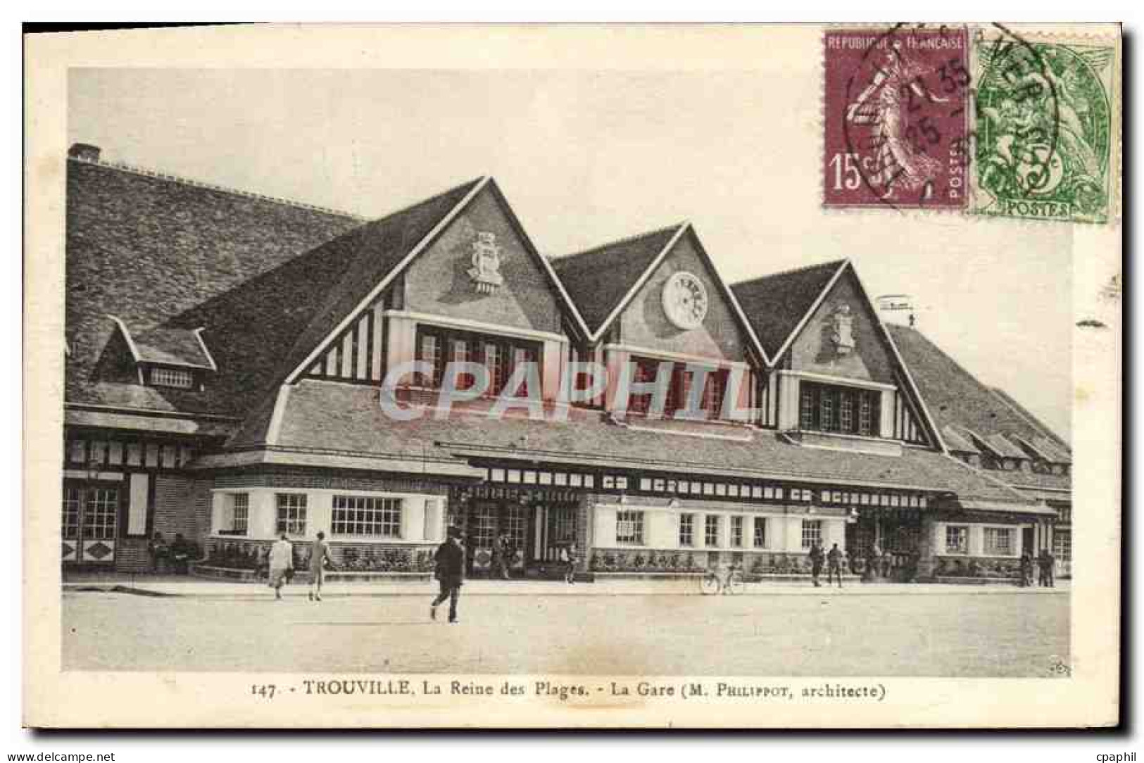 CPA Trouville La Reine Des Plages La Gare - Trouville