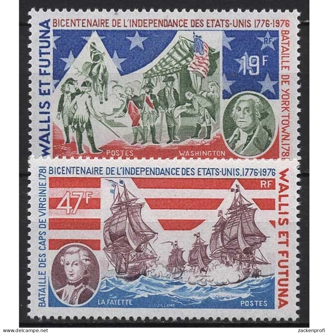 Wallis Und Futuna 1976 200 Jahre Unabhängigkeit Der USA 275/76 Postfrisch - Unused Stamps