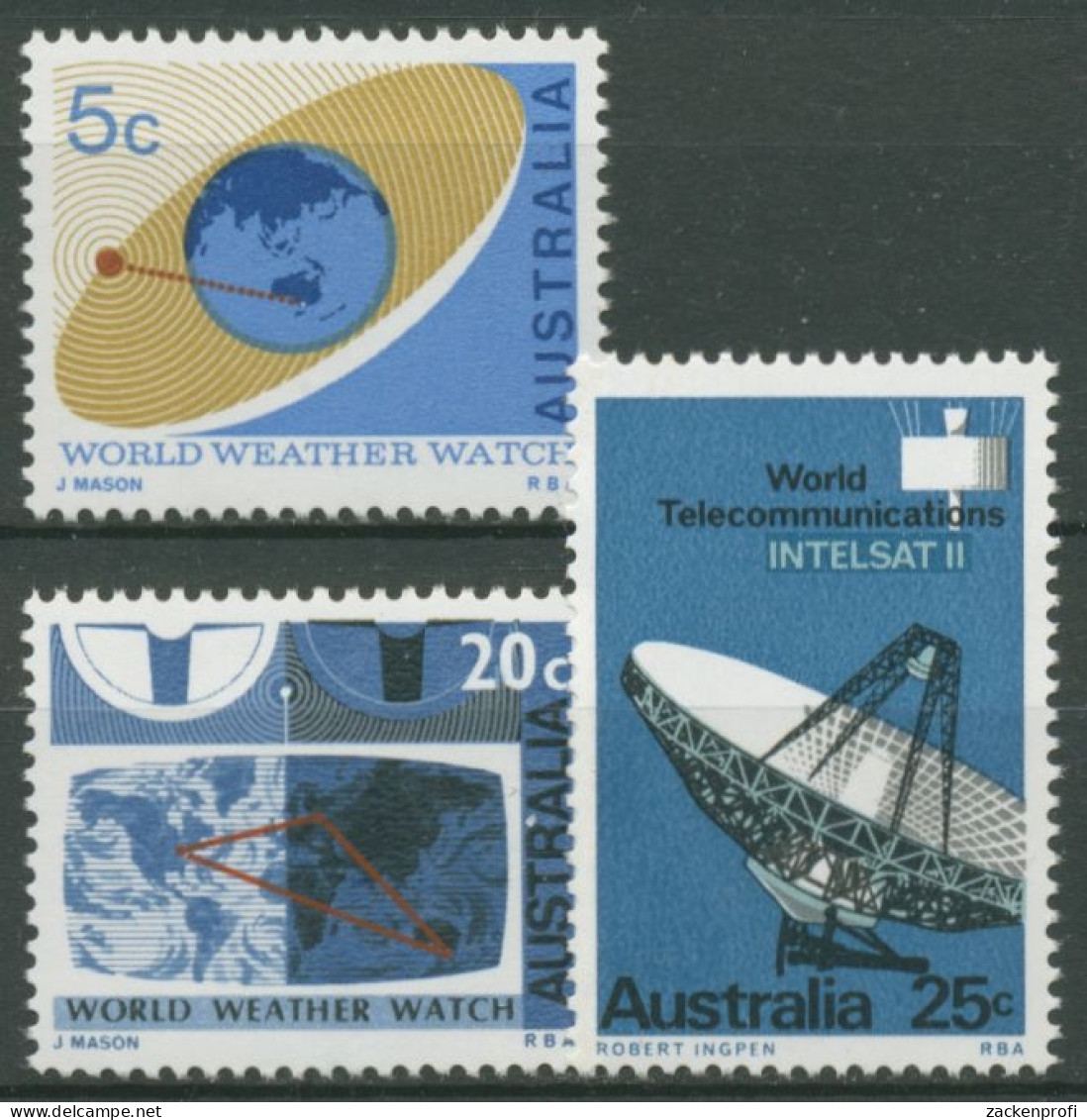 Australien 1968 Welttag Der Meteorologie 395/97 Postfrisch - Ongebruikt