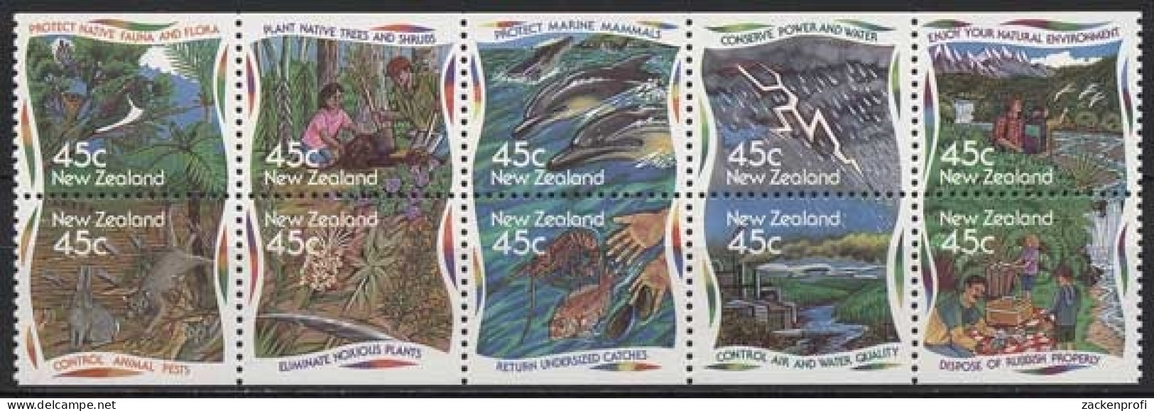 Neuseeland 1995 Umweltschutz Meer Wald 1409/18 ZD Postfrisch (C25881) - Ongebruikt