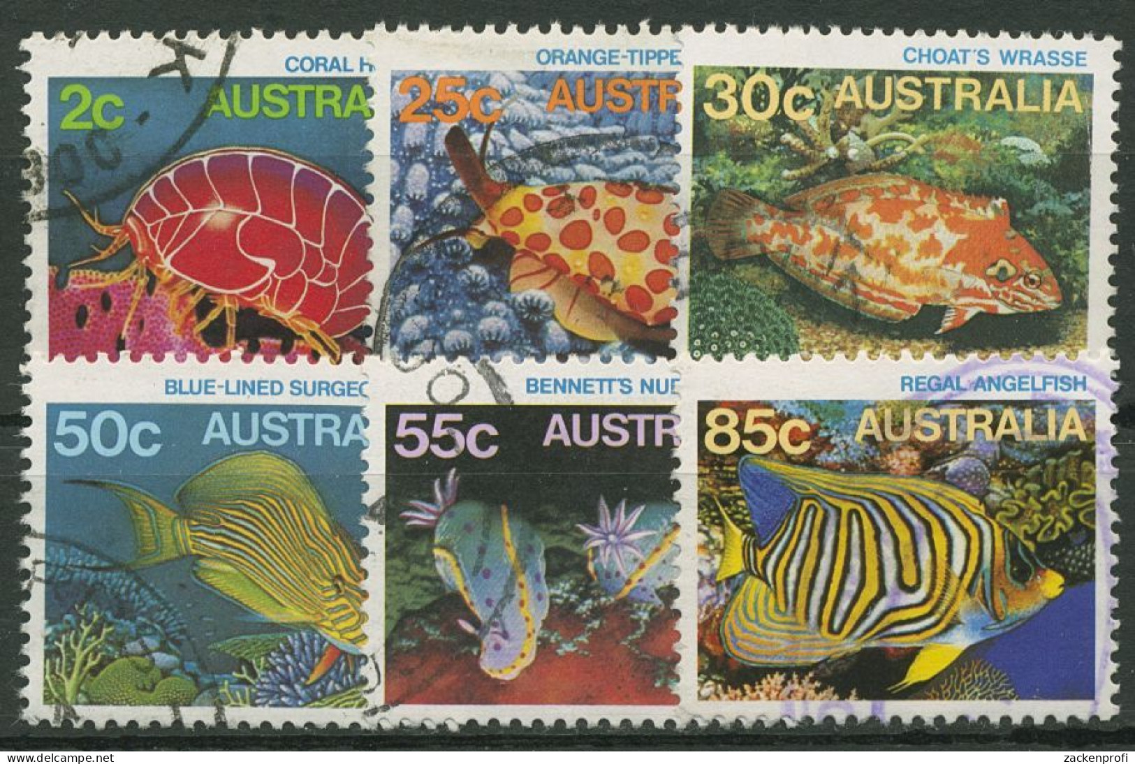 Australien 1984 Meerestiere Fische Schnecke 879/84 Gestempelt - Oblitérés