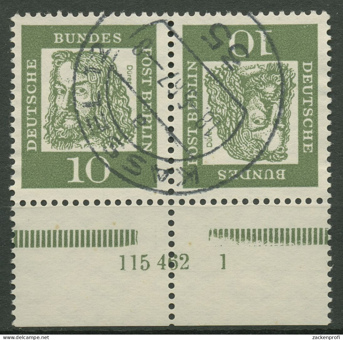 Berlin Zusammendrucke 1962 Dürer K3 Mit HAN 115 462.1 Gestempelt - Zusammendrucke