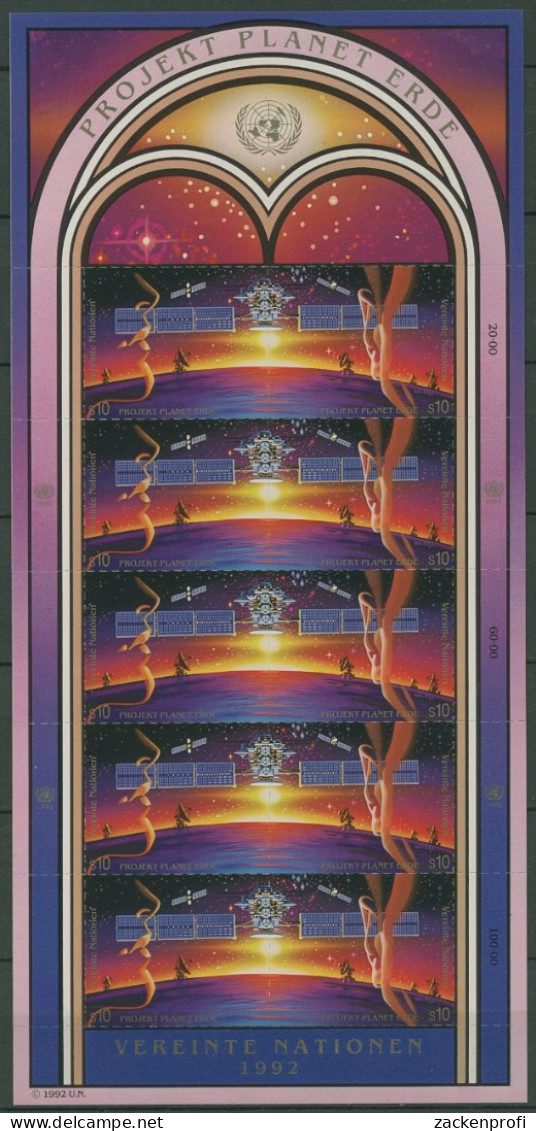 UNO Wien 1992 Int. Weltraumjahr Kleinbogen 133/34 K Postfrisch (C13947) - Blocks & Sheetlets