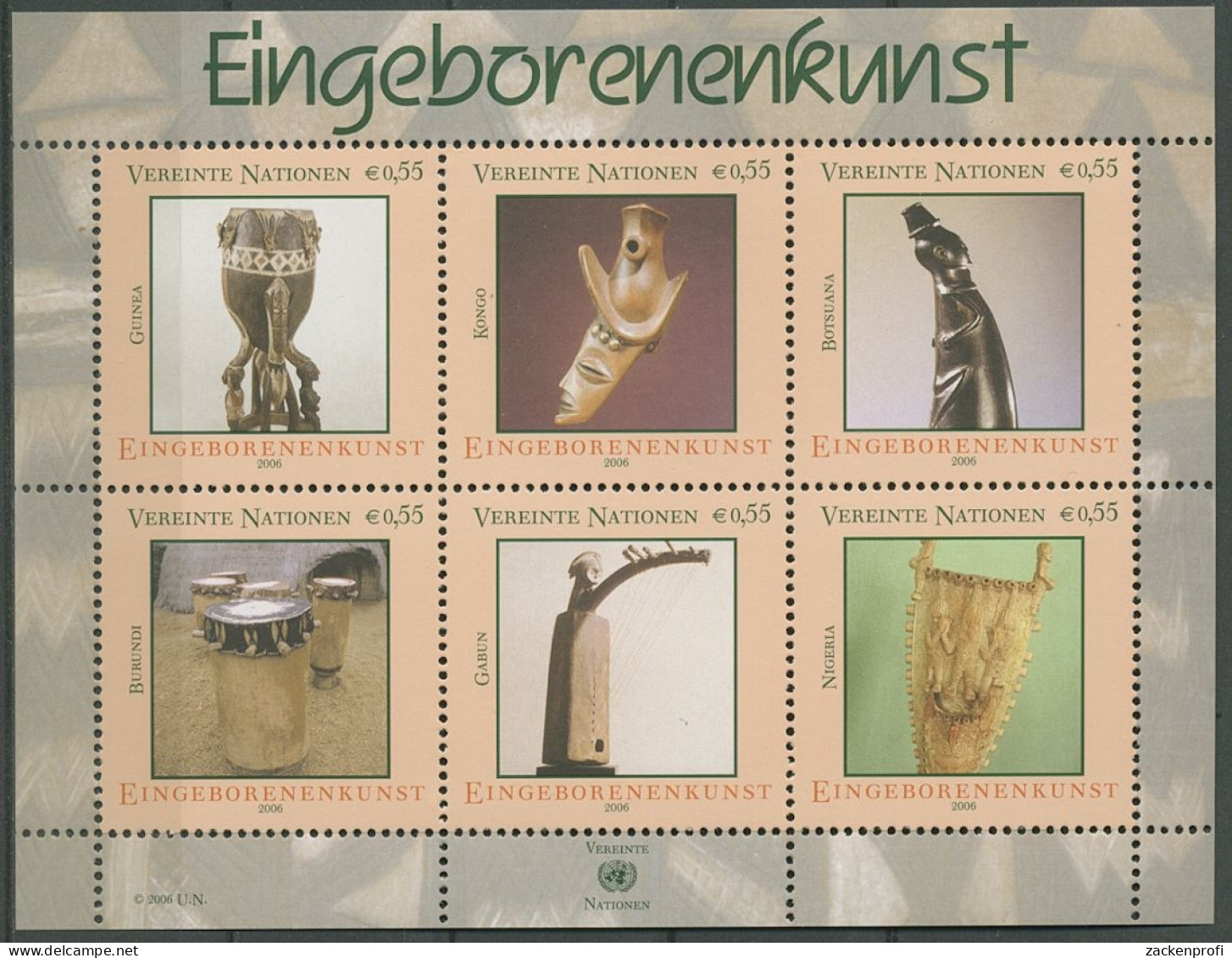 UNO Wien 2006 Eingeborenenkunst (III) Block 20 Postfrisch (C14158) - Blocks & Sheetlets