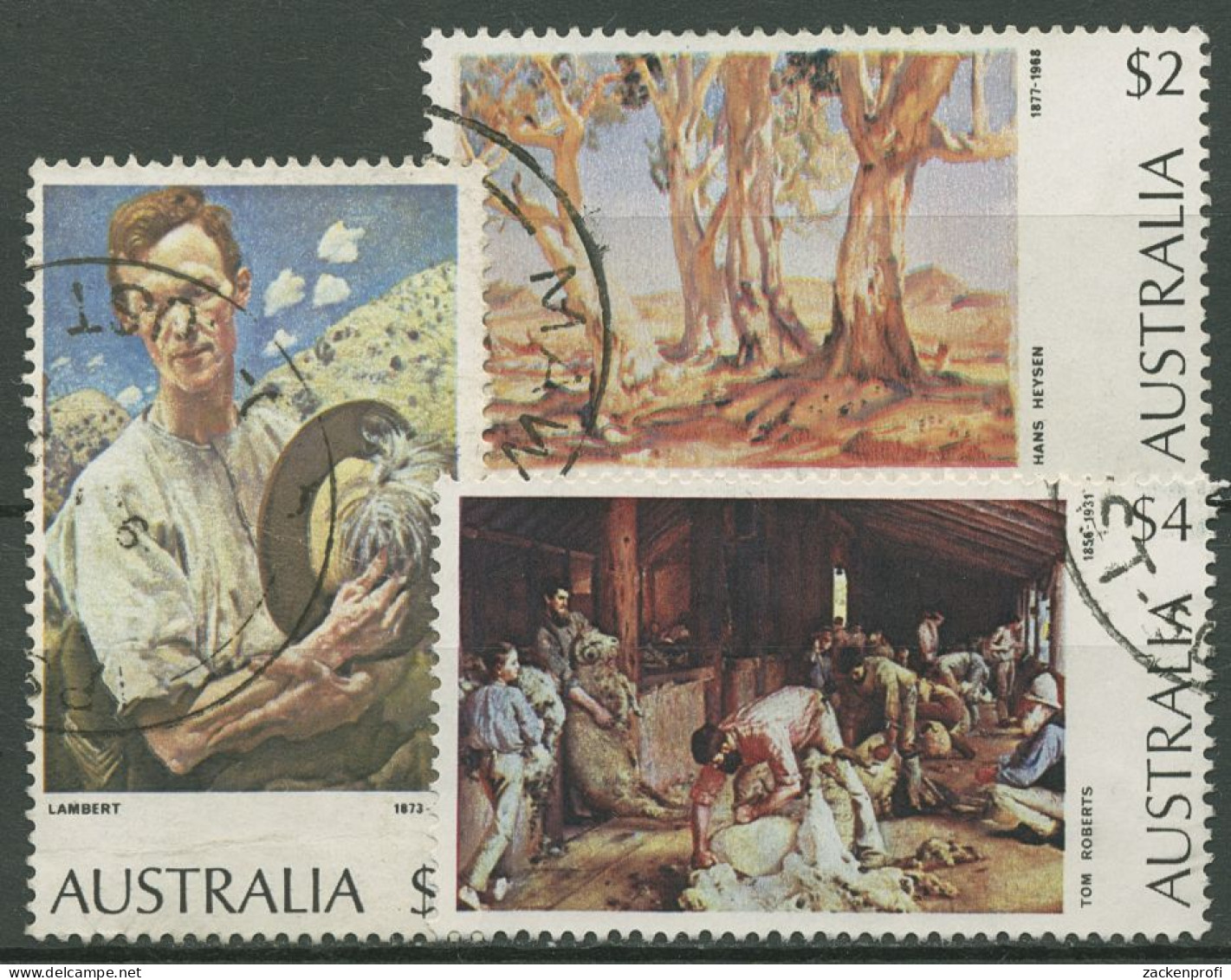 Australien 1974 Gemälde Schafscherer Bäume 546/48 Gestempelt - Used Stamps