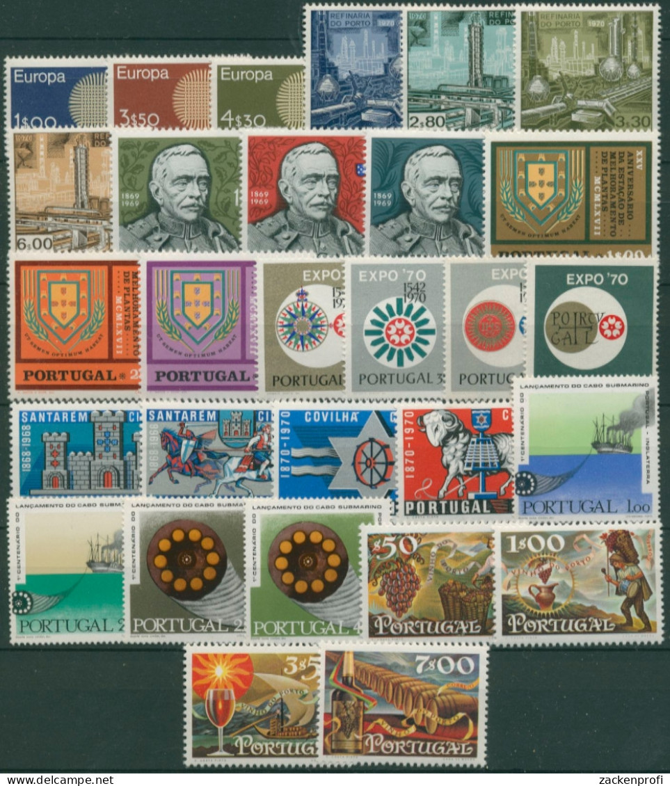 Portugal Kompletter Jahrgang 1970 Postfrisch (SG30803) - Annate Complete