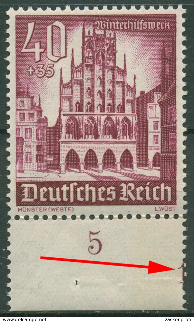 Deutsches Reich 1940 WHW Mit Plattennummer 759 Pl.-Nr. 1 Postfrisch, Vorgefaltet - Unused Stamps