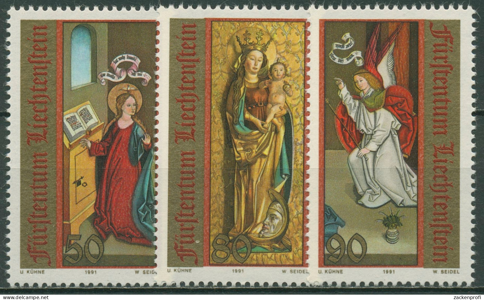 Liechtenstein 1991 Weihnachten St.-Mamertus-Kapelle Triesen 1027/29 Postfrisch - Ongebruikt