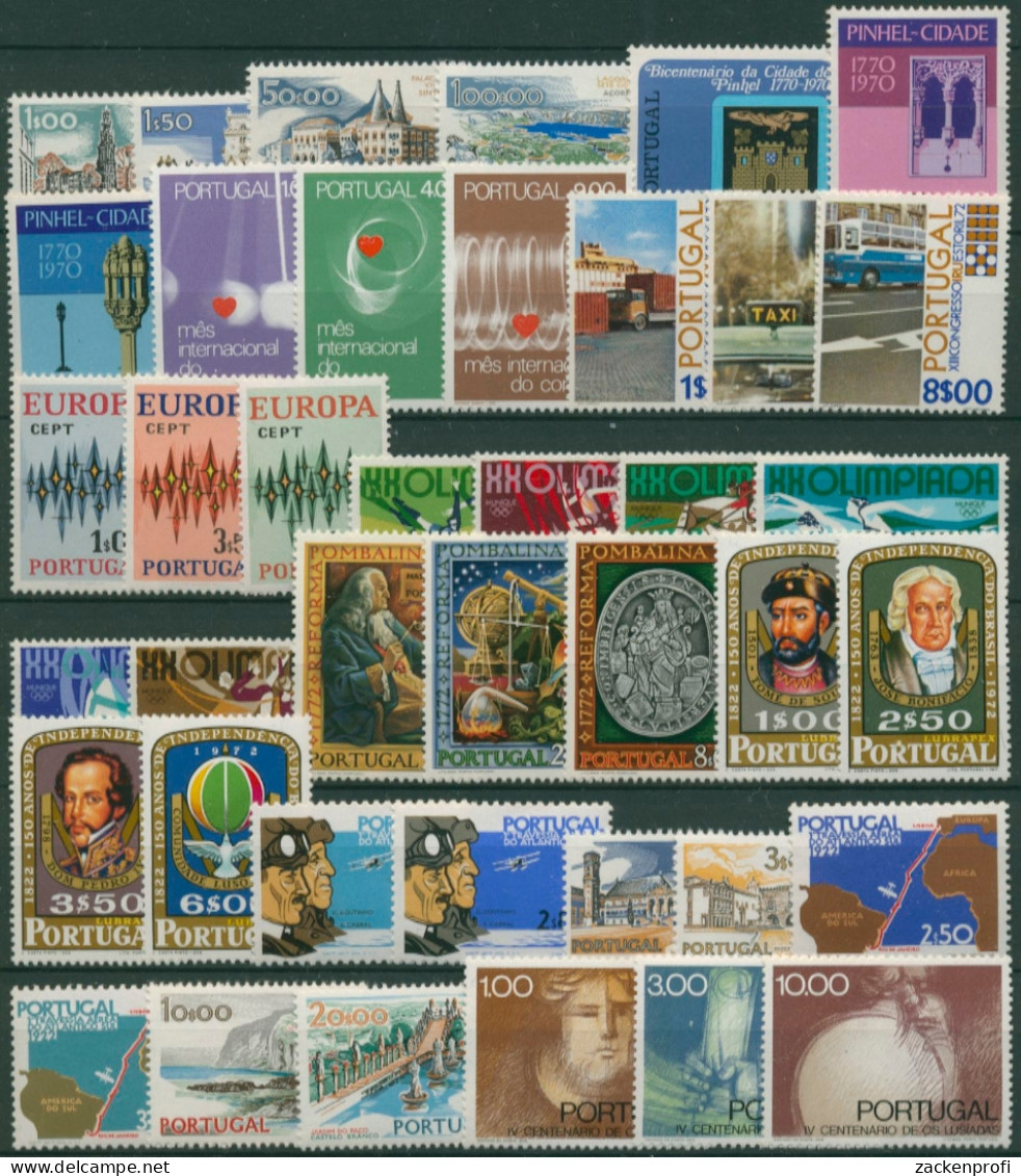 Portugal Kompletter Jahrgang 1972 Postfrisch (SG30805) - Full Years