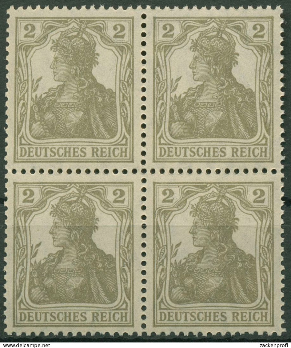 Deutsches Reich 1918 Germania 102 4er-Block Postfrisch - Nuevos