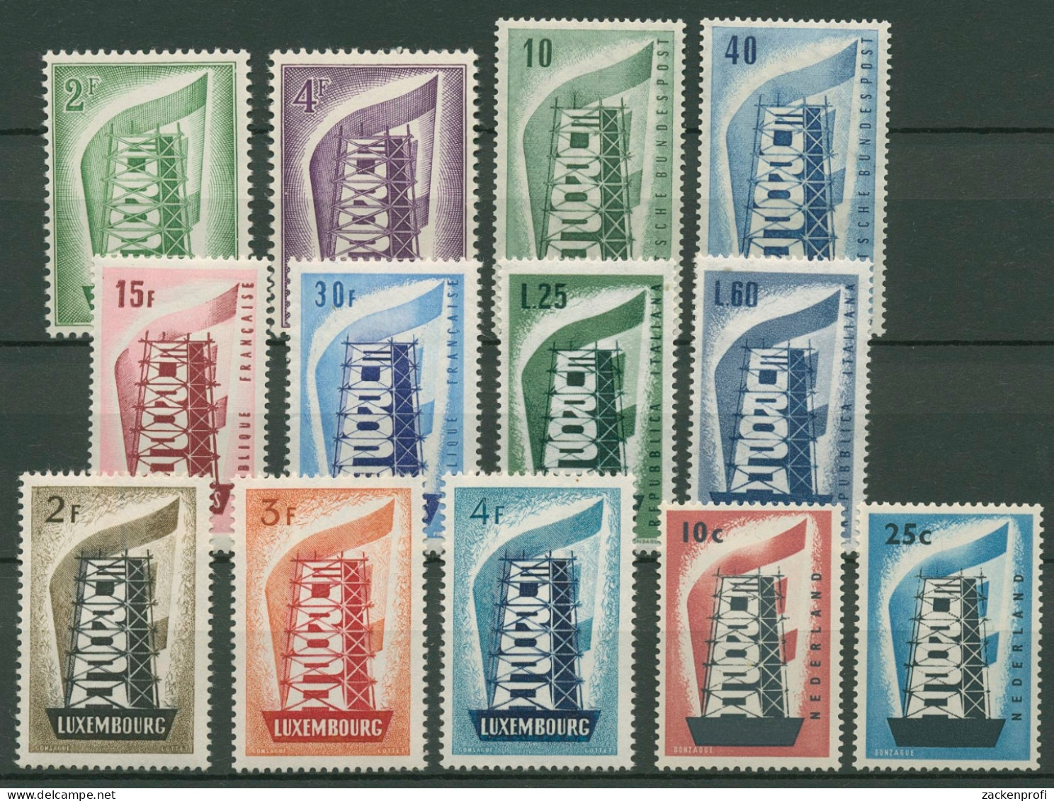 EUROPA CEPT Jahrgang 1956 Postfrisch Komplett (6 Länder) (SG18771) - Komplette Jahrgänge