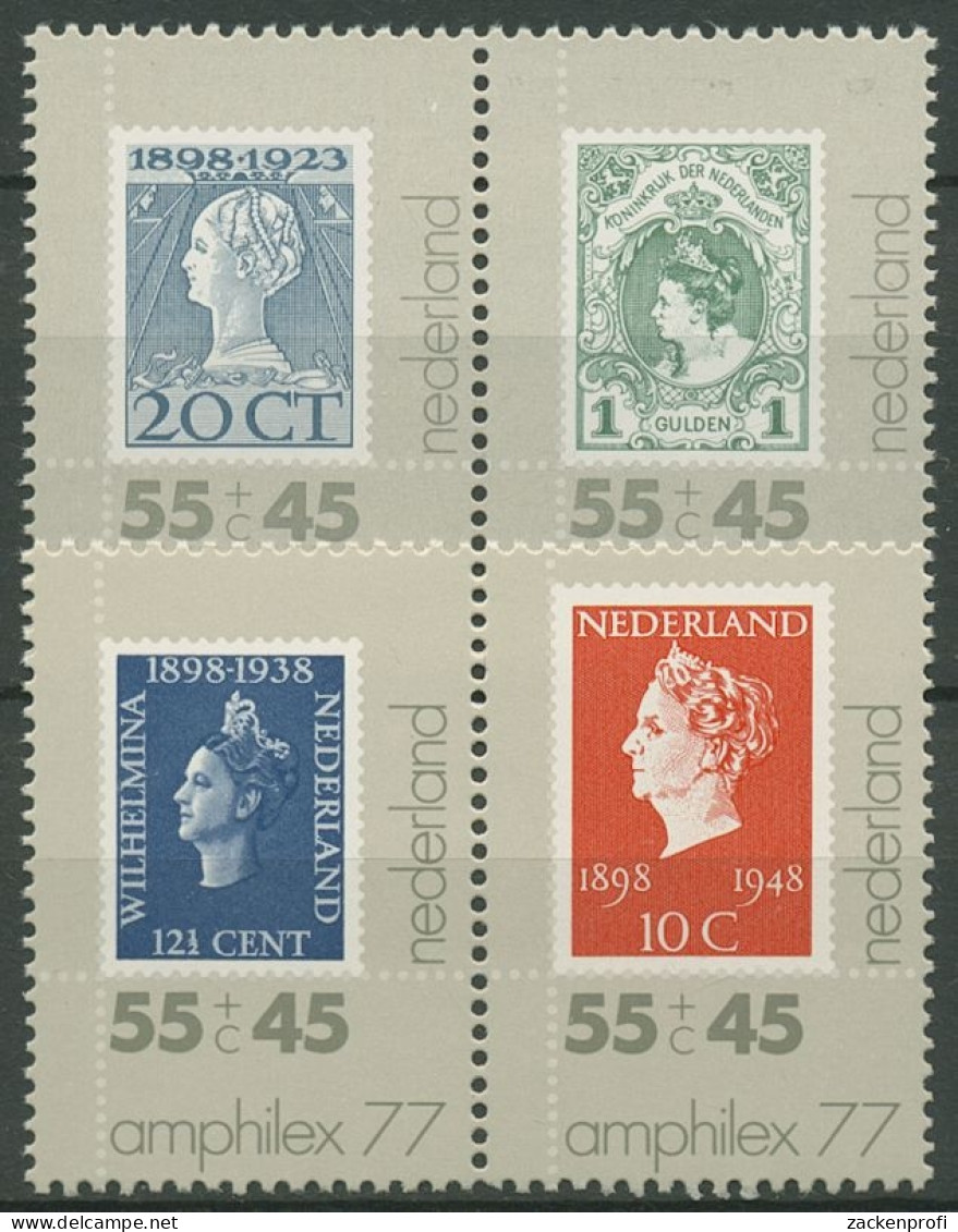 Niederlande 1977 AMPHILEX Amsterdam Königin Wilhelmina 1101/04 Postfrisch - Ungebraucht