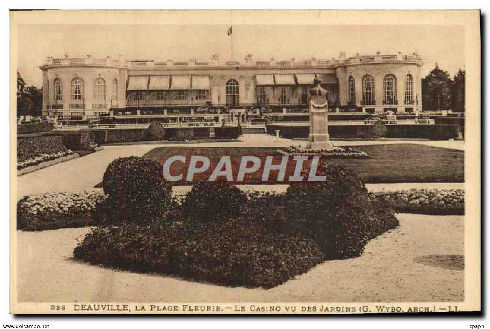 CPA Deauville La Plage Fleurie Le Casino Vu Des Jardins - Deauville