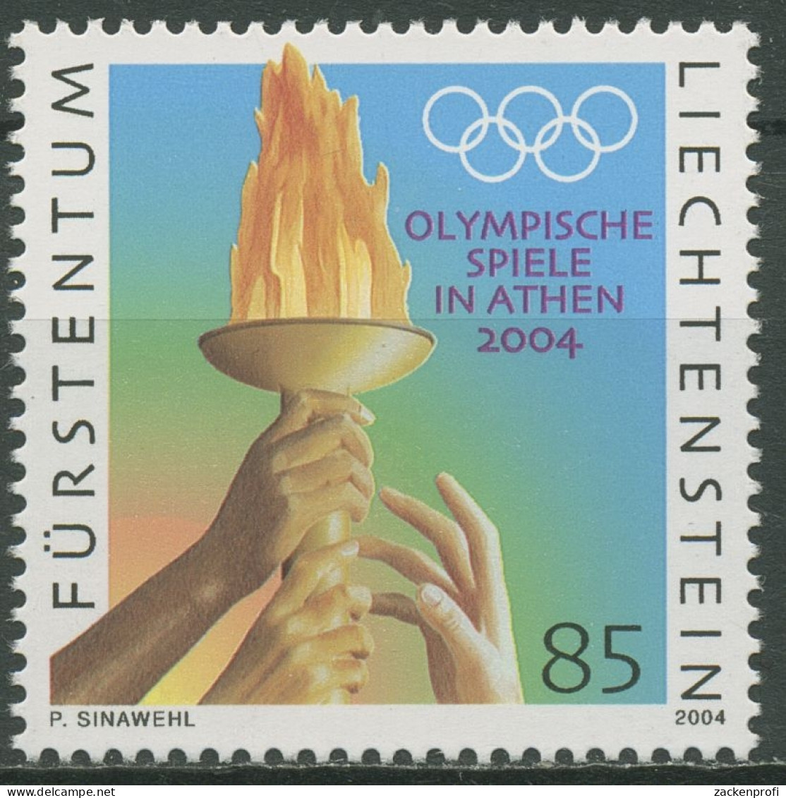 Liechtenstein 2004 Olympia Sommerspiele Athen Fackel 1347 Postfrisch - Ungebraucht