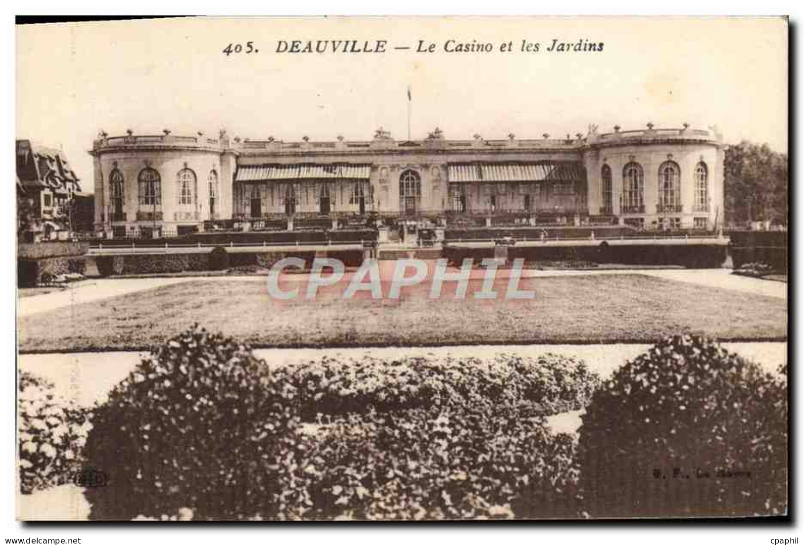 VINTAGE POSTCARD Deauville The Casino And Gardens - Deauville
