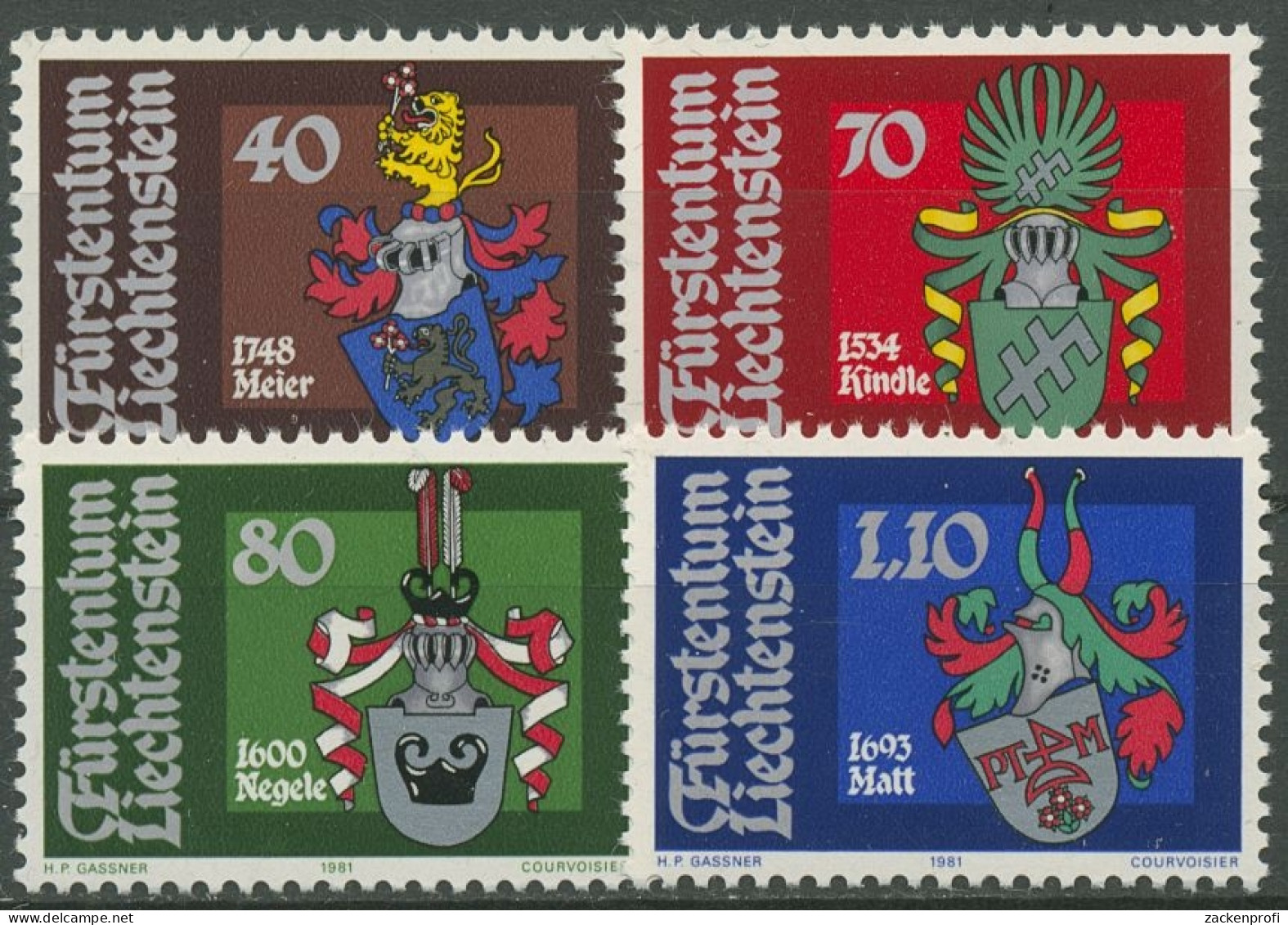 Liechtenstein 1981 Wappen Der Landammänner 766/68 Postfrisch - Unused Stamps