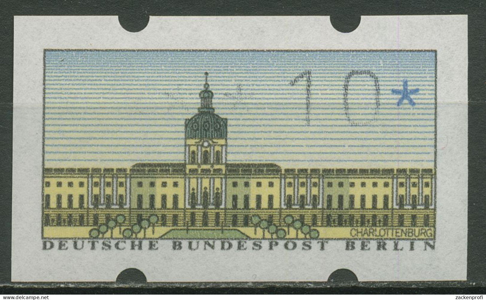 Berlin ATM 1987 Automatenmarke Mit Unvollständigem Werteindruck ATM 1 Postfrisch - Abarten Und Kuriositäten