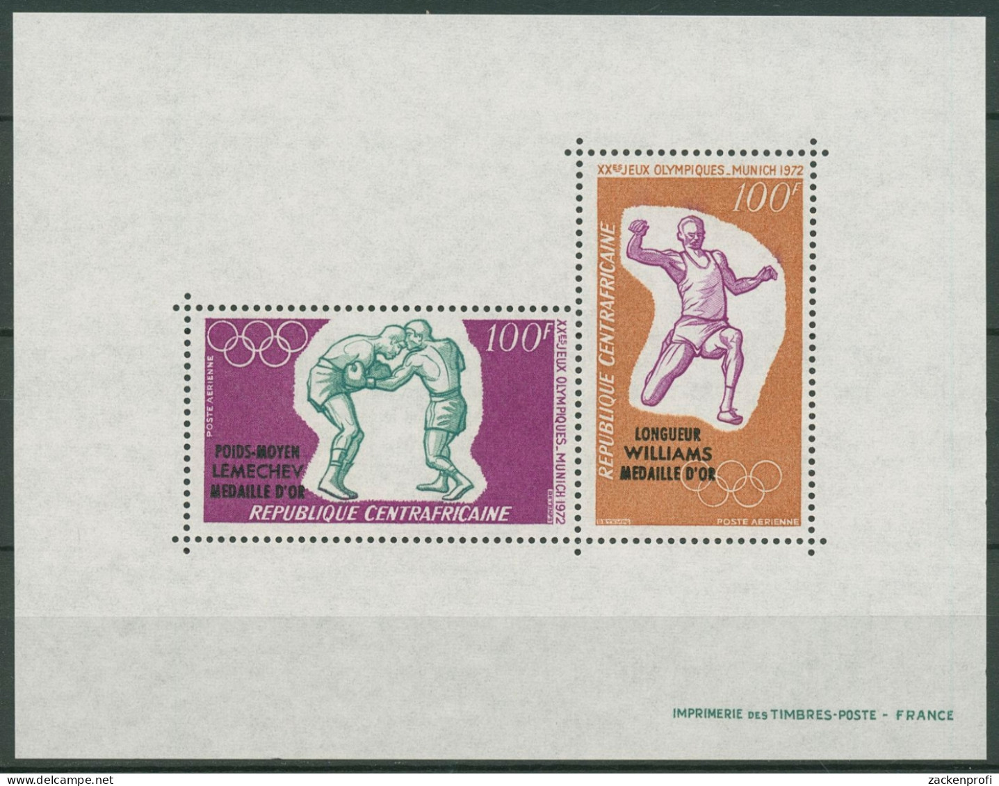 Zentralafrikanische Republik 1972 Gold Olymp. München Block 8 Postfrisch (C29674) - Central African Republic