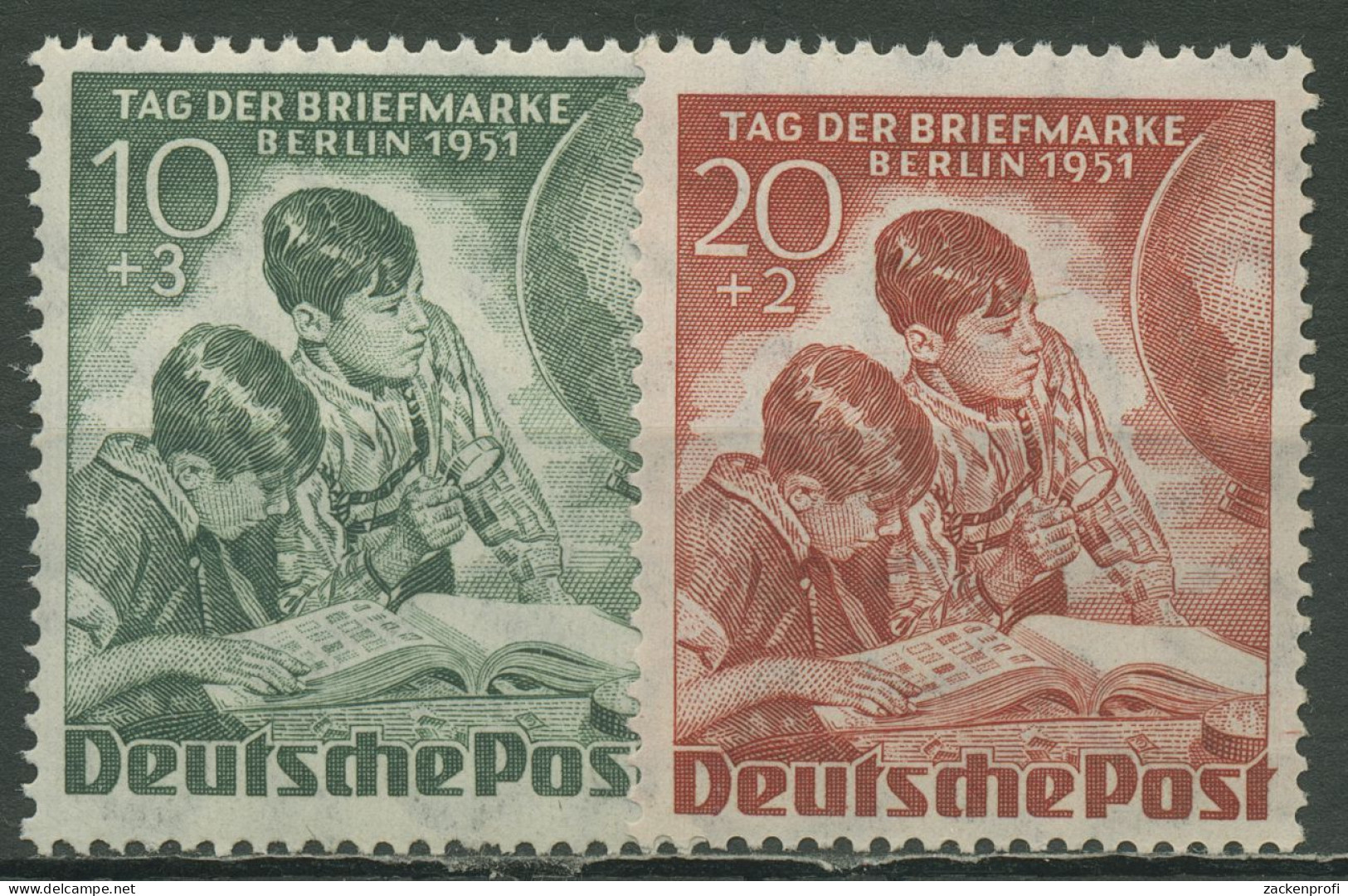 Berlin 1951 Tag Der Briefmarke 80/81 Postfrisch - Nuovi