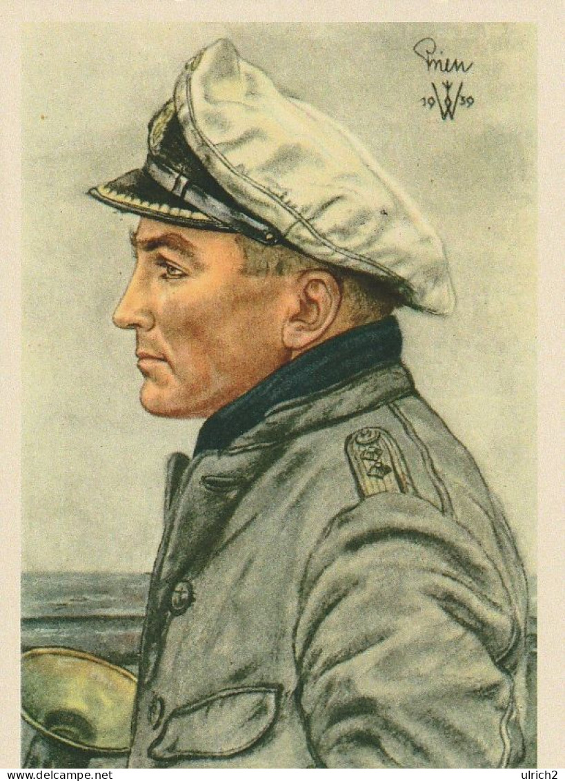 AK Kapitänleutnant Günther Prien - Scapa Flow - Künstlerkarte Willrich - 2. WK  (69026) - Oorlog 1939-45
