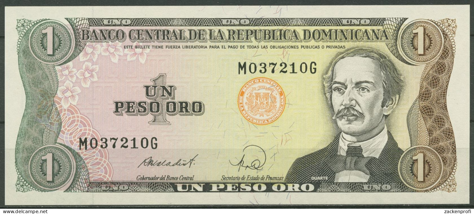 Dominikanische Republik 1 Peso 1988, KM 126 C Kassenfrisch (K425) - Repubblica Dominicana