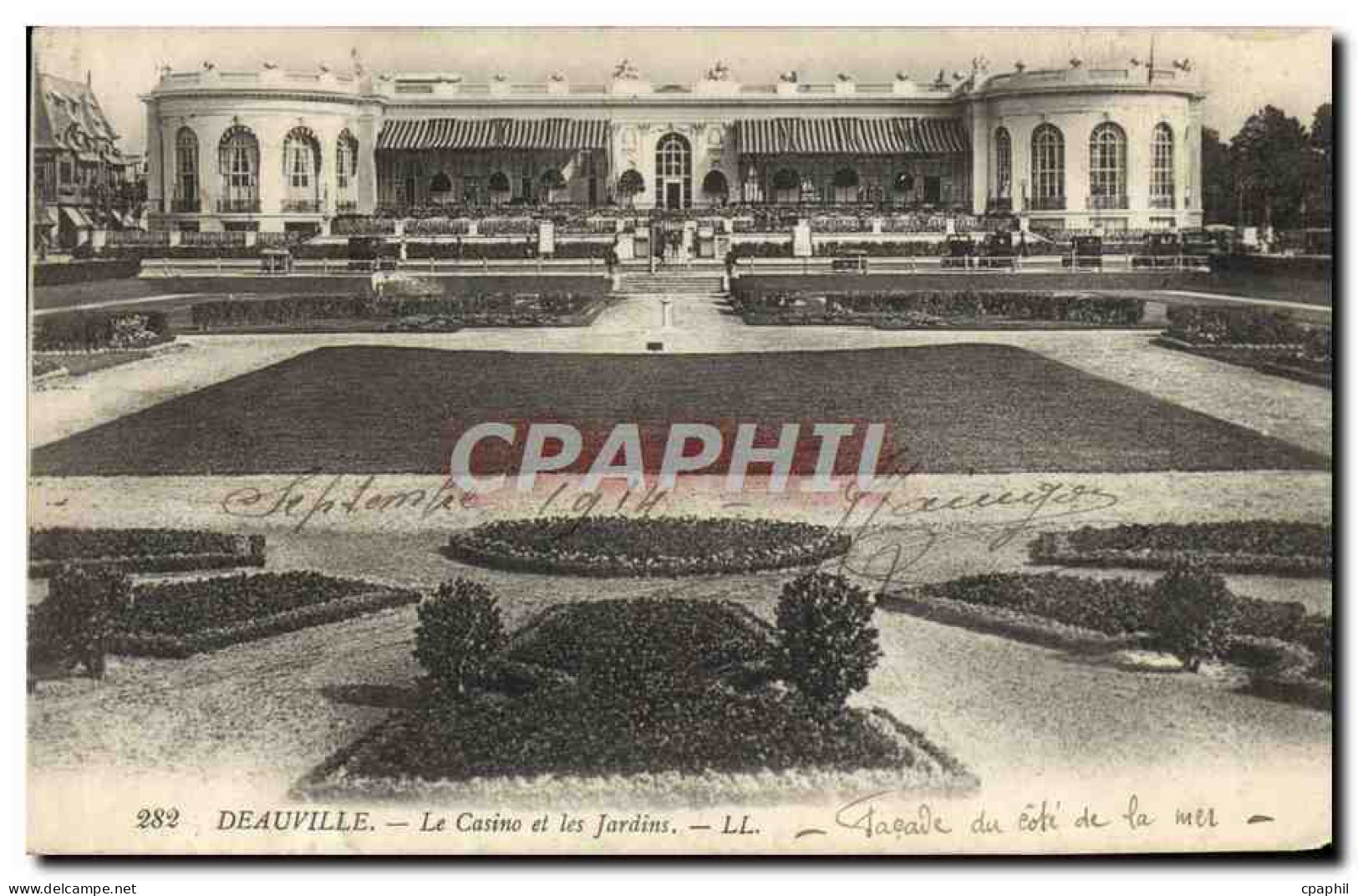 CPA Deauville Le Casino Et Les Jardins - Deauville