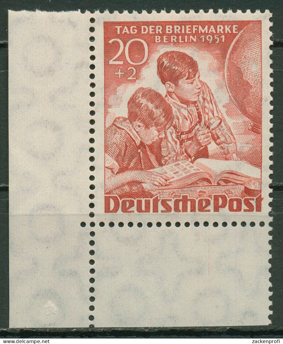 Berlin 1951 Tag Der Briefmarke 81 Ecke 3 Unten Links Postfrisch - Nuevos