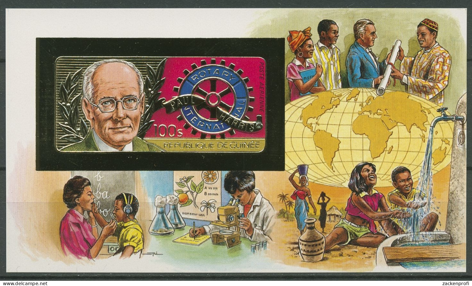 Guinea 1984 Rotary International Paul Harris Block 103 B Postfrisch (C29748) - Guinea (1958-...)