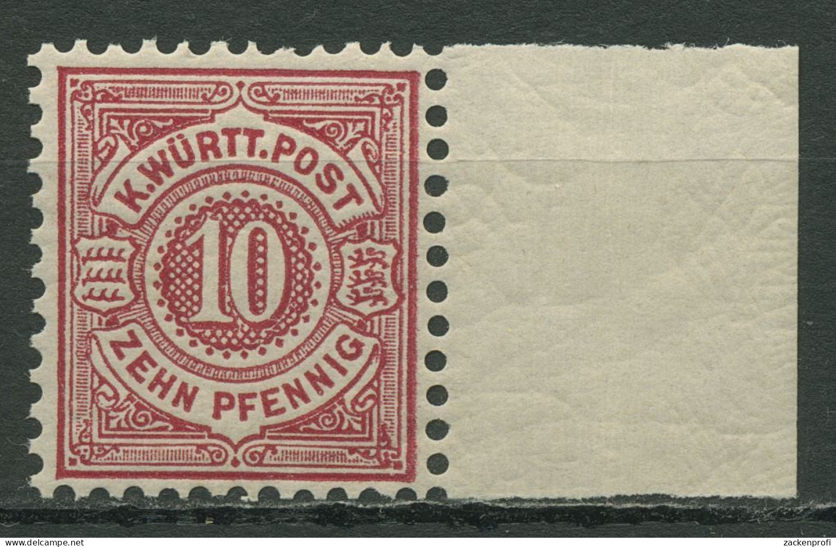 Württemberg 1875 Weiße Ziffern Im Kreis 46 C Mit Rand Postfrisch Geprüft - Postfris