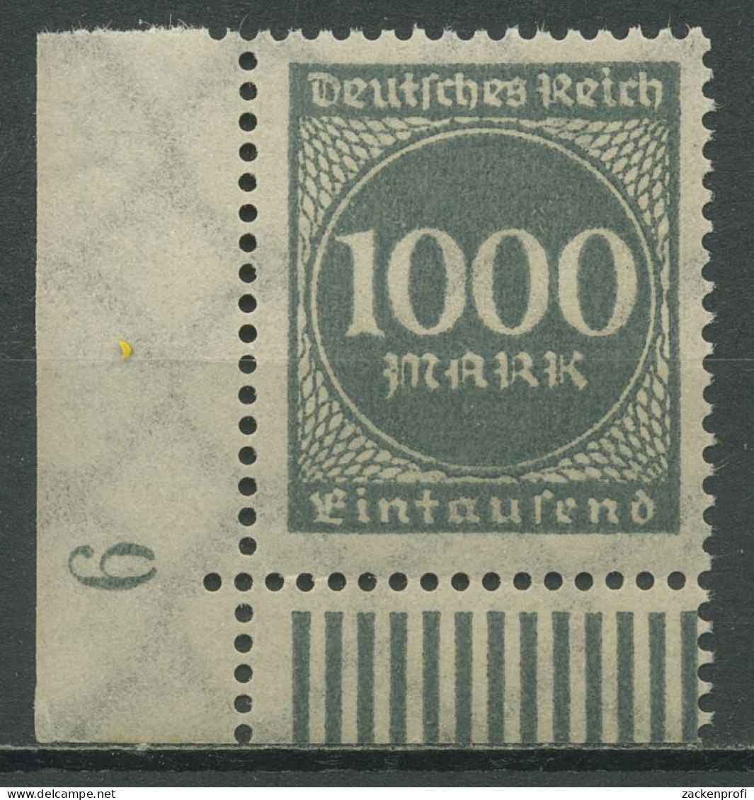 Deutsches Reich 1923 Ziffern Walzendruck 273 W UR Ecke 3 Postfrisch - Unused Stamps