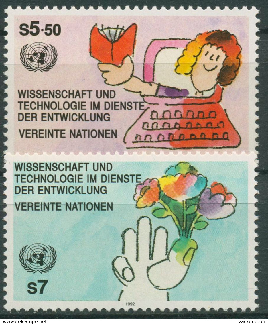 UNO Wien 1992 Wissenschaft Und Technik 135/36 Postfrisch - Nuevos