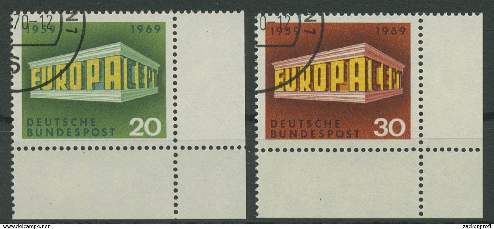 Bund 1969 Europa CEPT 583/84 Ecke 4 Unten Rechts Gestempelt (E820) - Usati