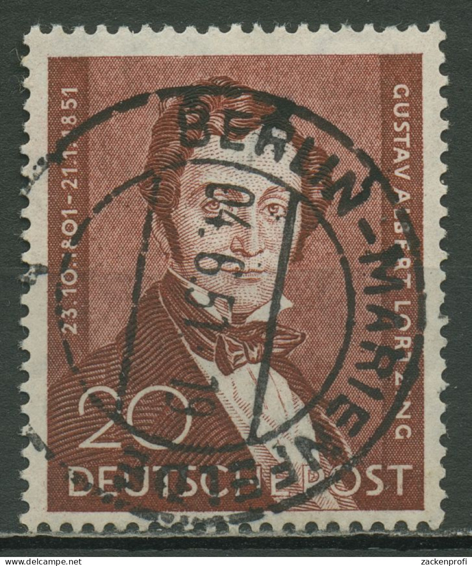 Berlin 1951 100. Todestag Von Albert Lortzing 74 Mit BERLIN-Stempel - Used Stamps