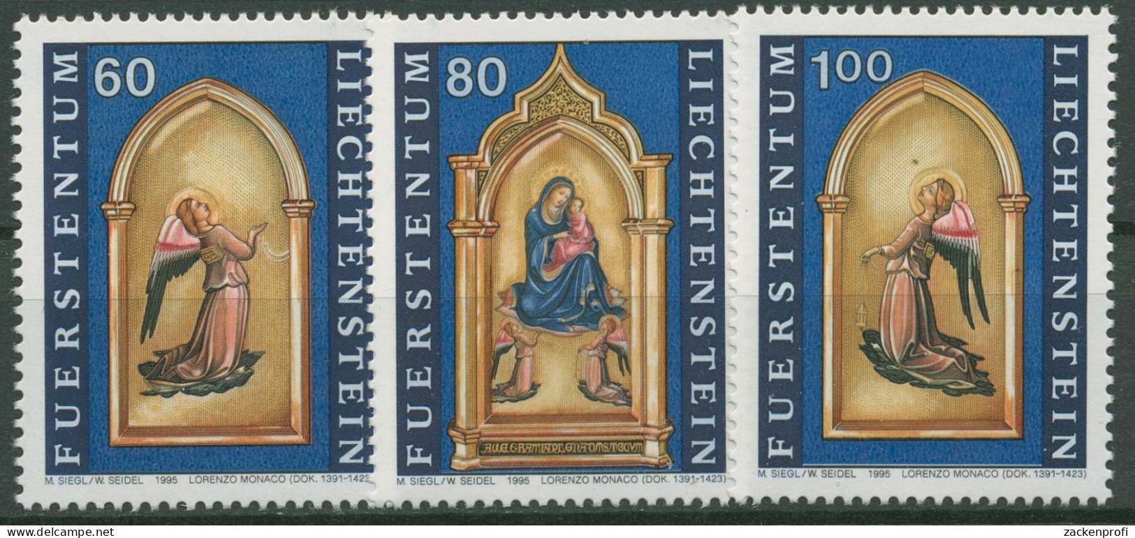 Liechtenstein 1995 Weihnachten Gemälde 1120/22 Postfrisch - Ungebraucht