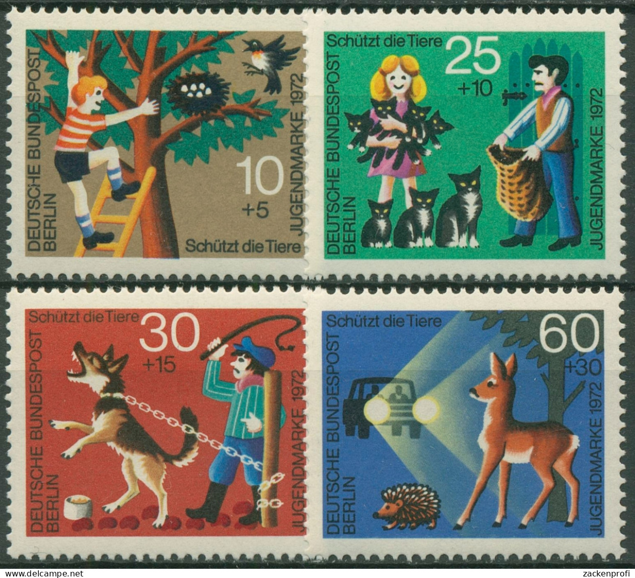 Berlin 1972 Tierschutz 418/21 Postfrisch - Unused Stamps