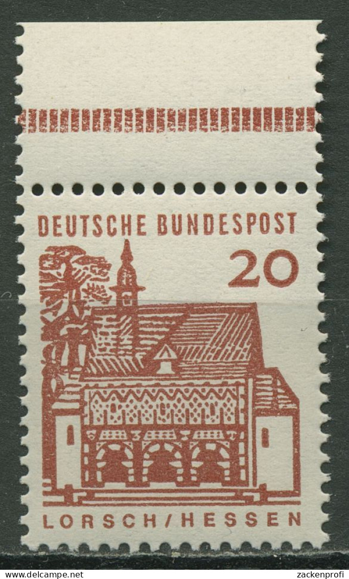 Bund 1964/65 Bauwerke Klein, Bogenmarke Aus MHB Mit Oberrand 456 OR Postfrisch - Ungebraucht