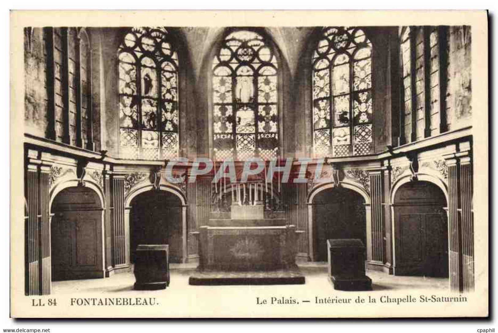 CPA Fontainebleau Le Palais Interieur De La Chapelle St Saturnin - Fontainebleau