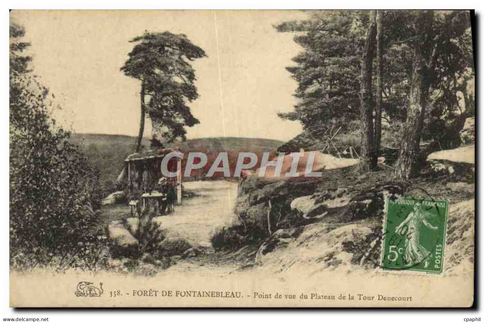 CPA Foret De Fontainebleau Point De Vue Du Plateau De La Tour Denecourt - Fontainebleau