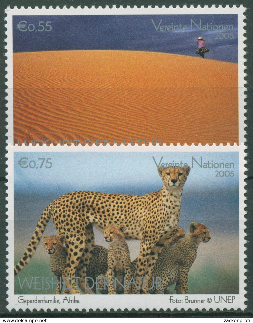 UNO Wien 2005 Natur Wüste Gepard 439/40 Postfrisch - Ungebraucht