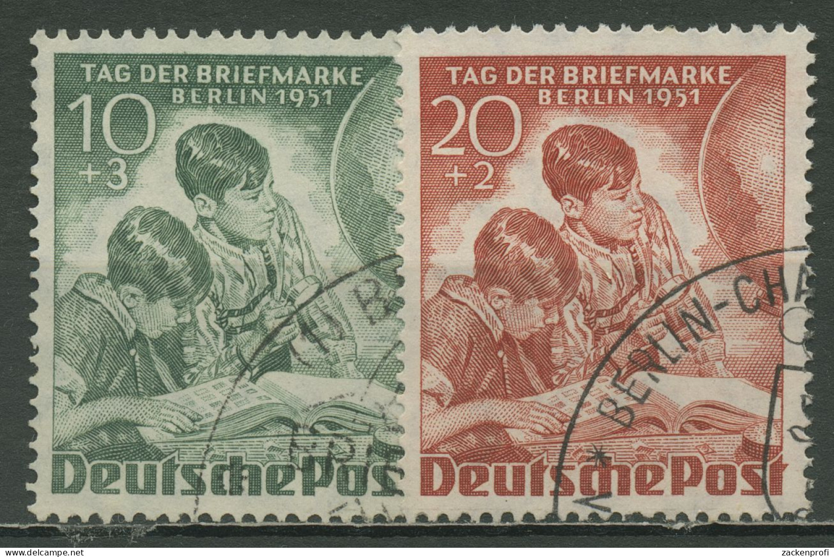 Berlin 1951 Tag Der Briefmarke 80/81 Mit BERLIN-Stempel - Gebruikt