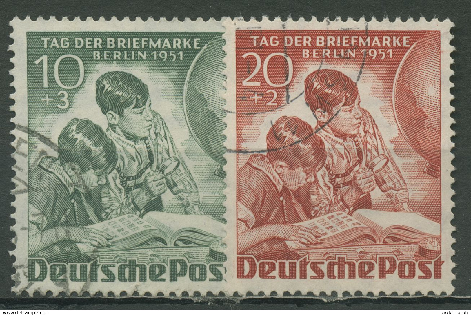 Berlin 1951 Tag Der Briefmarke 80/81 Gestempelt - Gebruikt