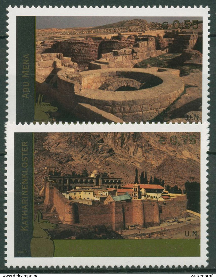 UNO Wien 2005 UNESCO Ägypten Bauwerke 443/44 Postfrisch - Unused Stamps