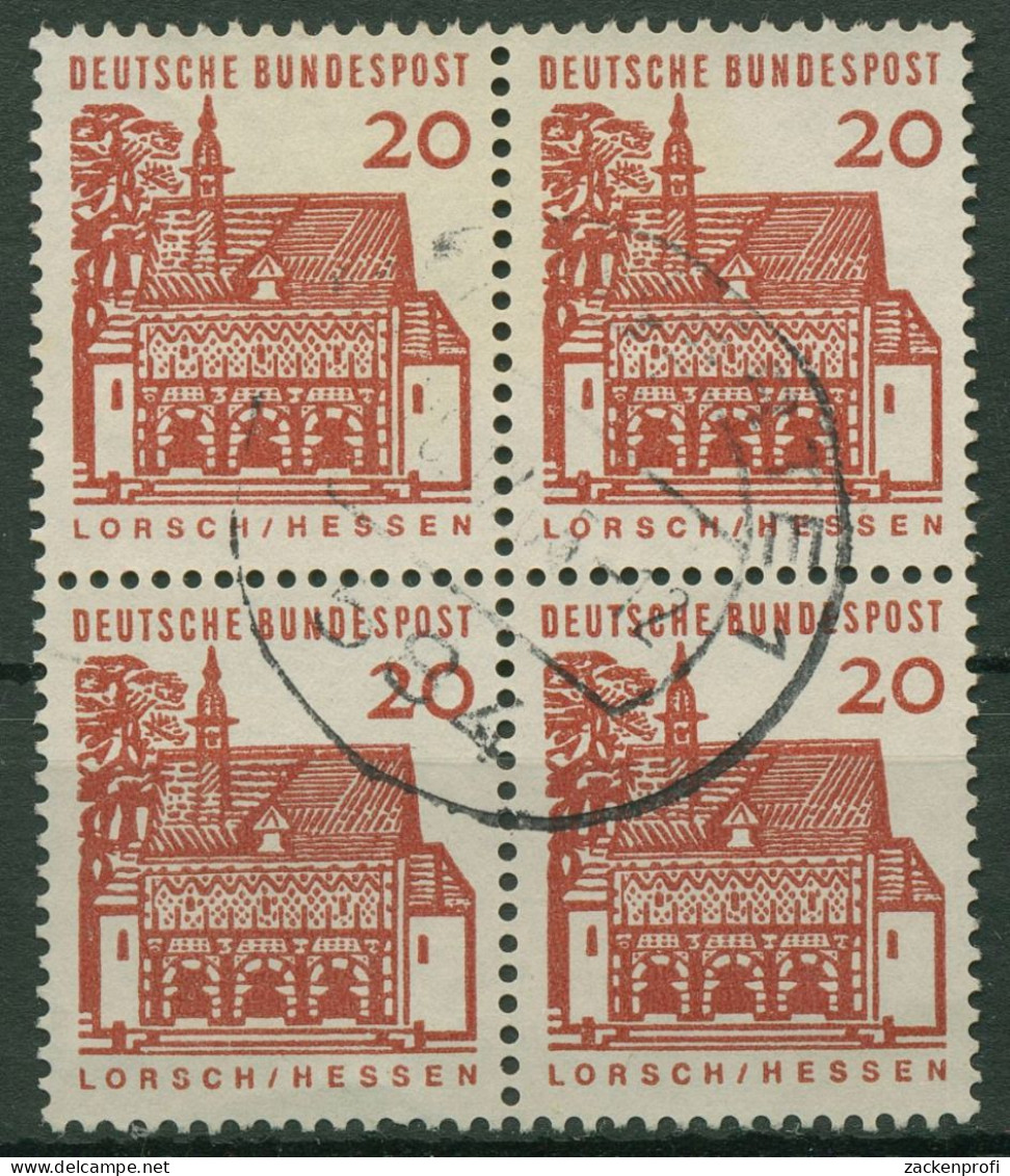 Bund 1964/65 Bauwerke Klein, Torhalle Lorsch 456 4er-Block Gestempelt - Used Stamps