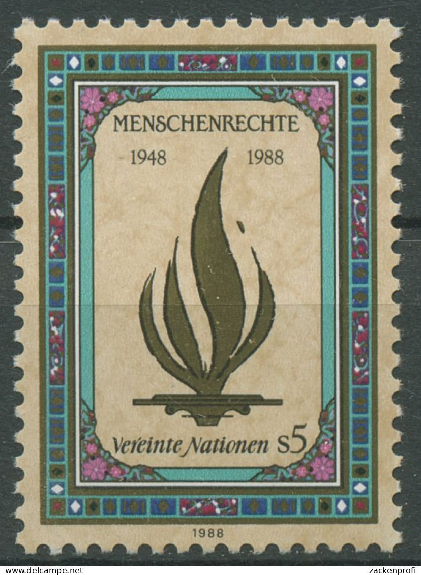 UNO Wien 1988 Erklärung Der Menschenrechte Flamme 87 Y Postfrisch - Unused Stamps