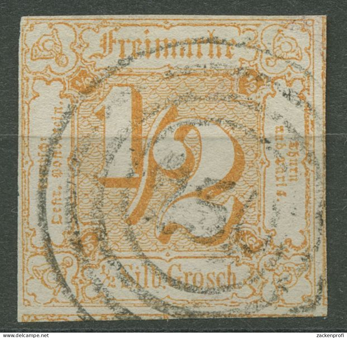 Thurn Und Taxis 1862/64 1/2 Silbergroschen 28 Nr.-Stpl. 250, Vollrandig Signiert - Used