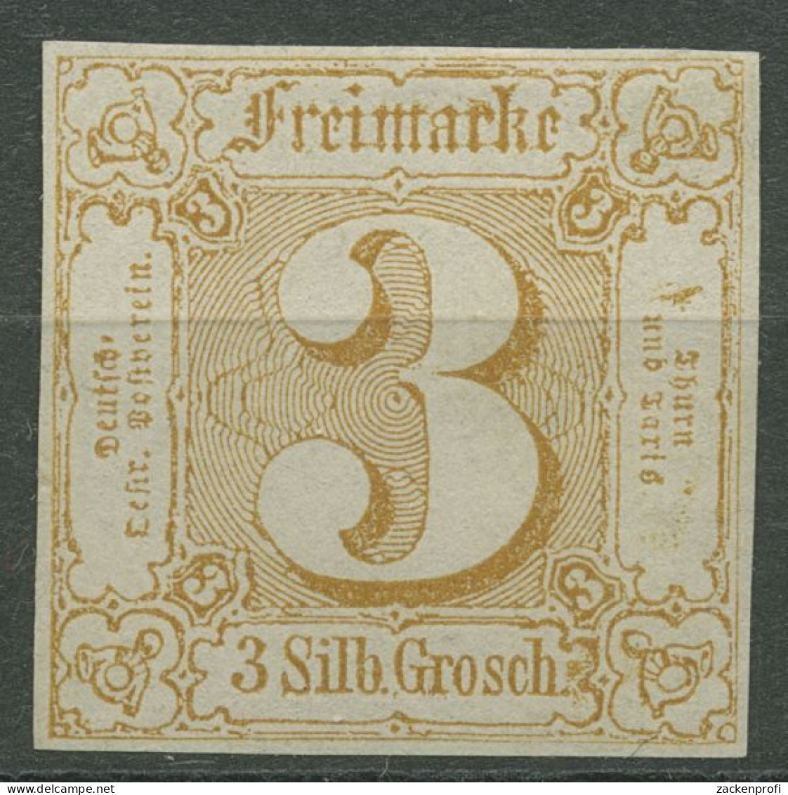 Thurn Und Taxis 1862/64 3 Silbergroschen 31 Ohne Gummierung - Ungebraucht